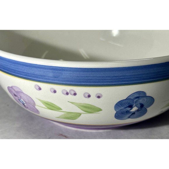 9 inch Gibson Stoneware Bowl with Violets - Picture 3 of 6